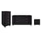 Manhattan Comfort Granville Black 5-Drawer Tall Dresser, 6-Drawer Double Dresser, and 2-Drawer Nightstand, Set of 3 GRAN072 - alternate 5